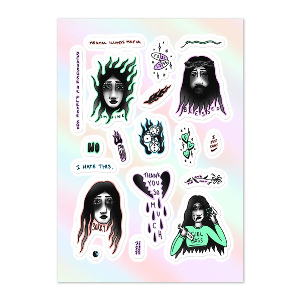 BAD MOOD Sticker sheet